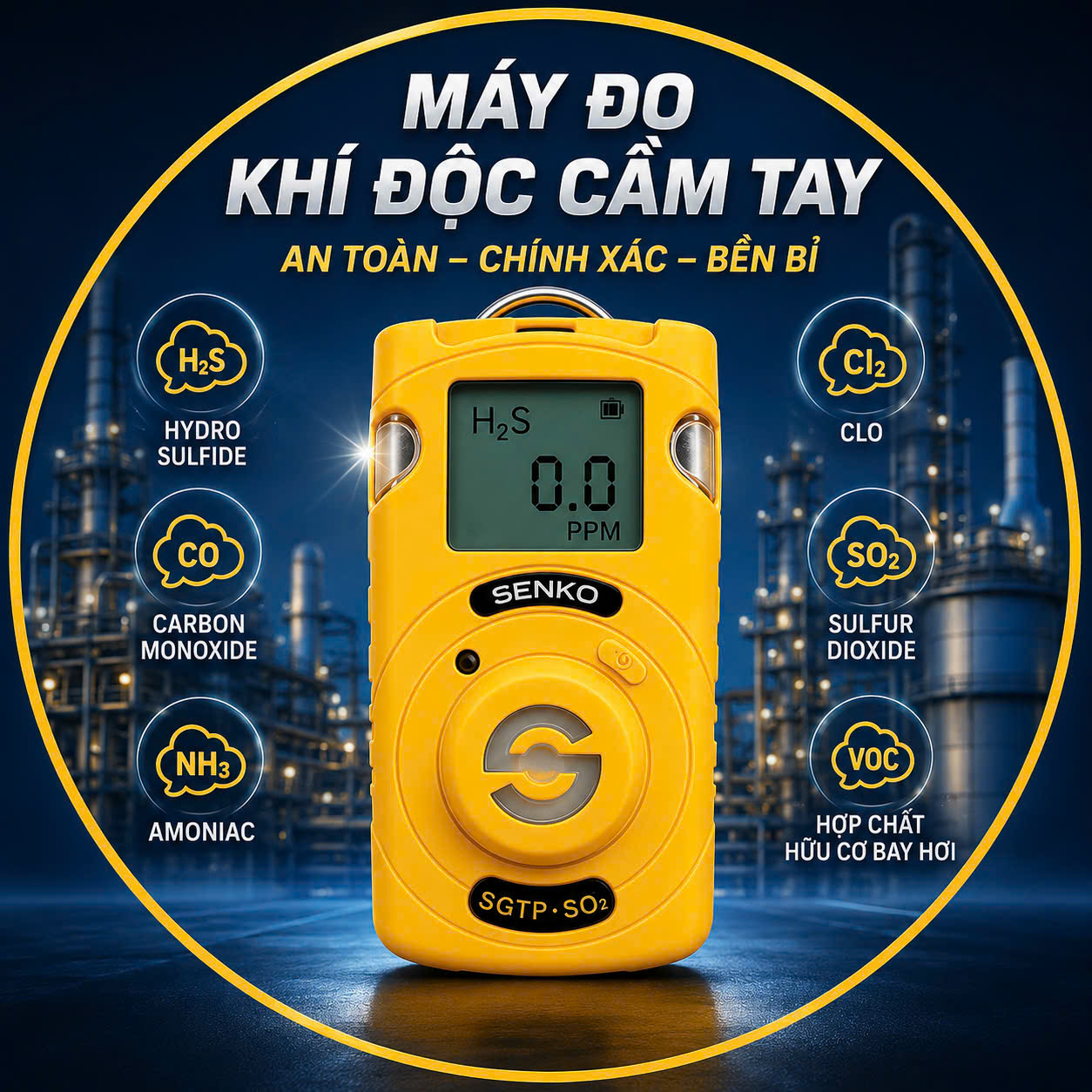 Máy đo khí cầm tay Senko