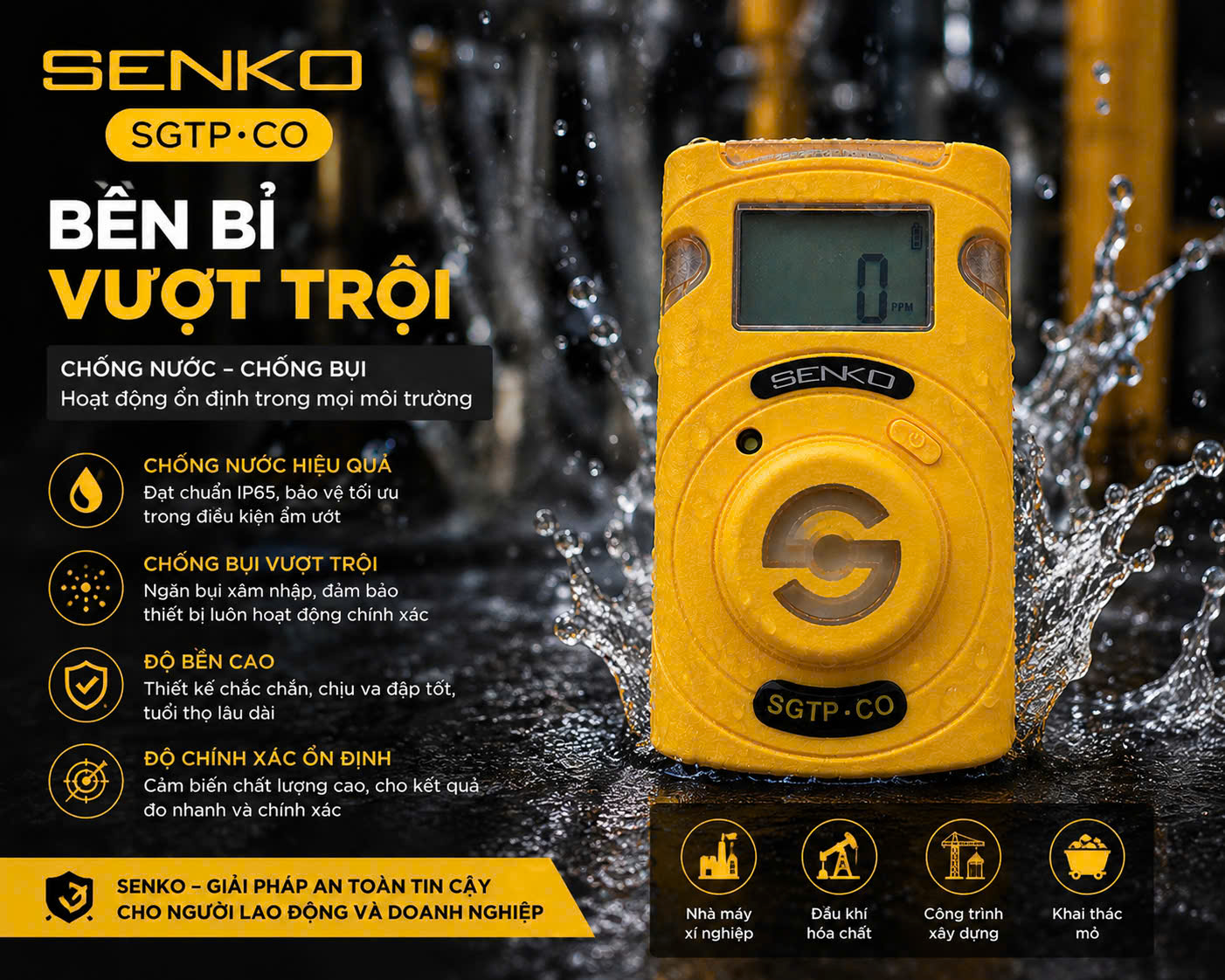 Máy đo khí cầm tay Senko CO nhỏ gọn