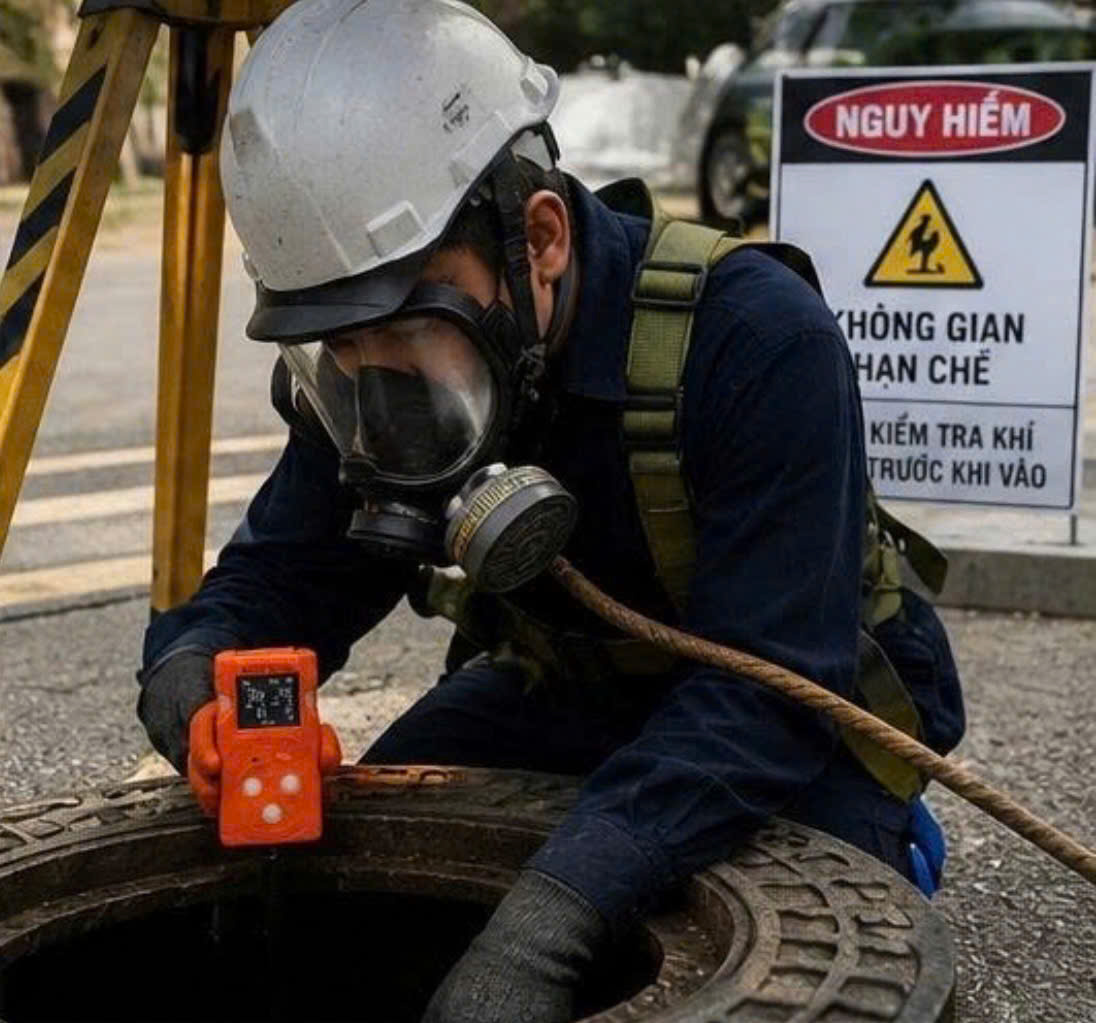 Máy đo đa khí sử dụng trong công nghiệp hóa chất
